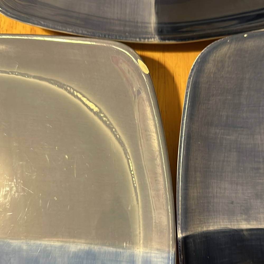 Quadrettini Hand Painted Dinner Plates - set of 3 - Picture 2 of 4